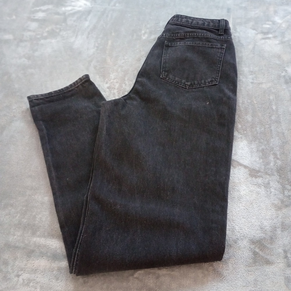 ASOS DESIGN Tall Farleigh High Waist Slim Fit Mom‎ Jeans Size 28 Black NEW